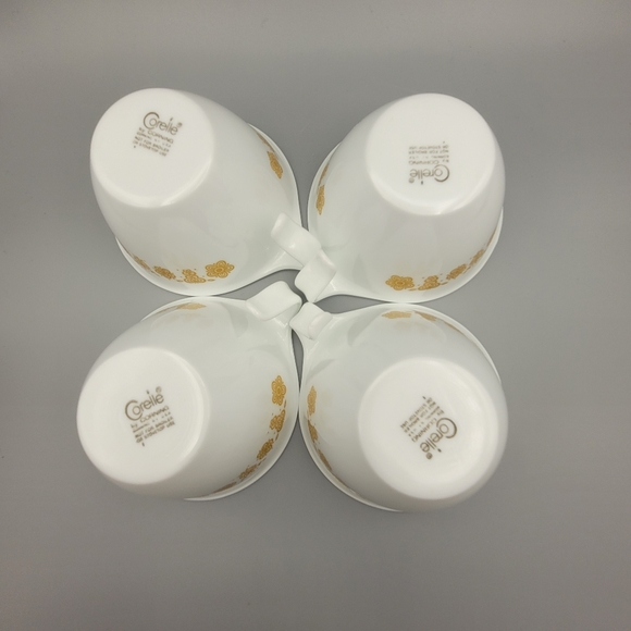 Corelle by Corning, Vintage BUTTERFLY GOLD cups, 4 qty. - Picture 3 of 5